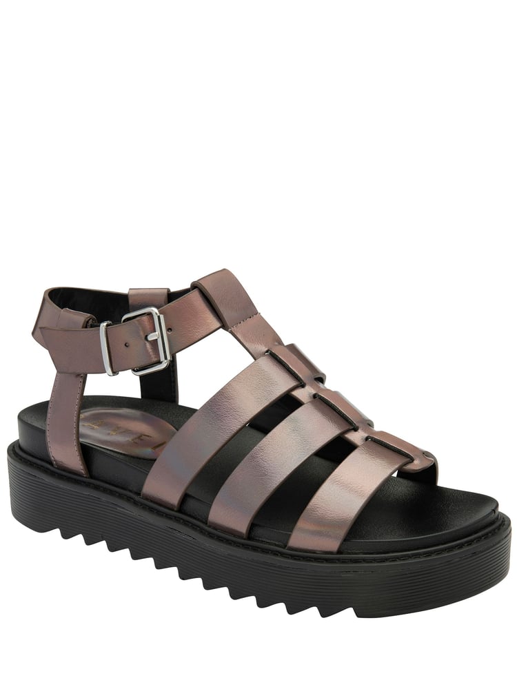 Ravel Metallic Fisherman Sandals On a Flatform Wedge Unit - Image 1 of 4 Ravel Metallic Fisherman Sandals On a Flatform Wedge Unit - Image 1 of 4