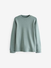 Blue/Teal Thermal Long Sleeve Tops 2 Pack (2-16yrs) - Image 3 of 5