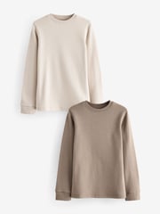 Neutral Thermal Long Sleeve Tops 2 Pack (2-16yrs) - Image 1 of 5
