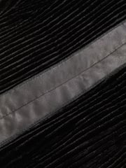 Reiss Black Livia Velvet Pleat Detail Mini Dress - Image 6 of 6