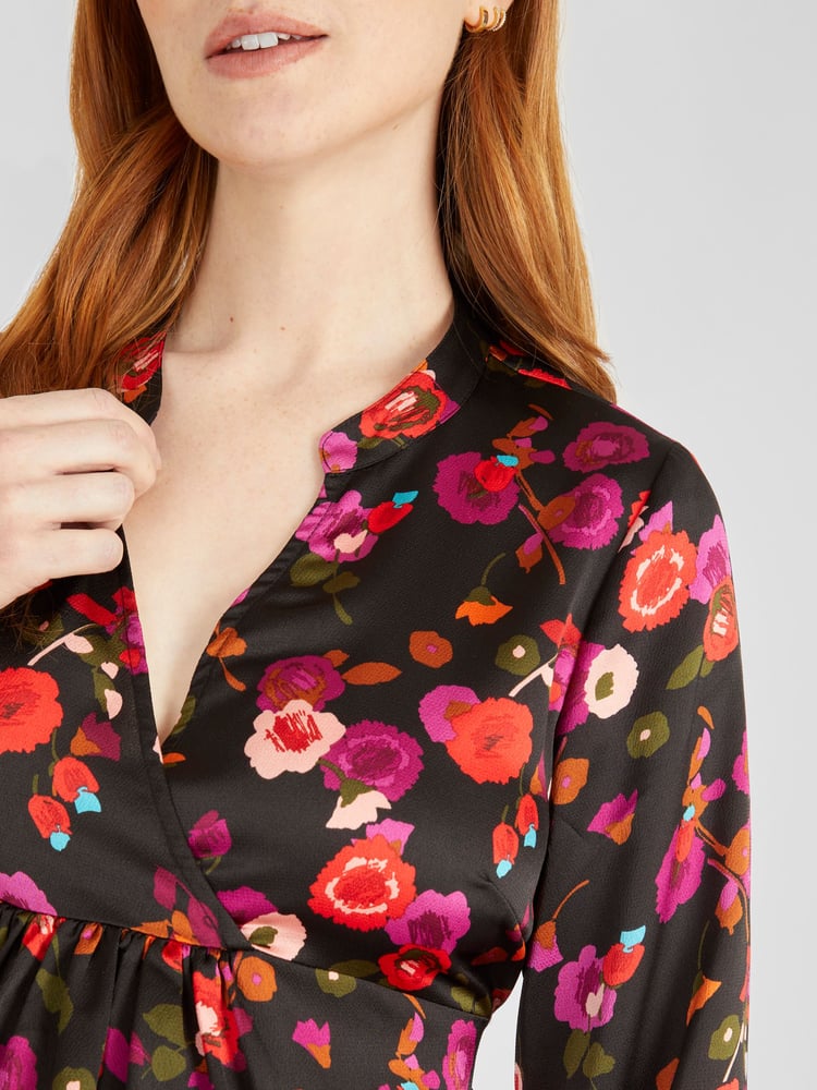JoJo Maman Bébé Black Floral Maternity Blouse - Image 4 of 4
