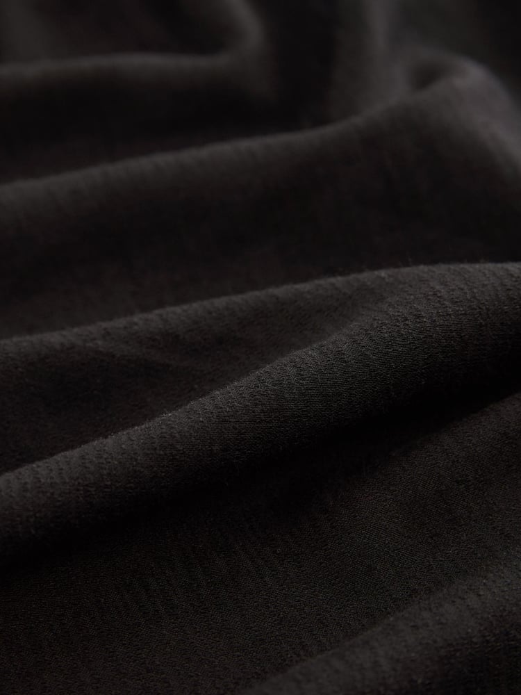Black Puff Sleeve Midi Dress - Image 6 of 6