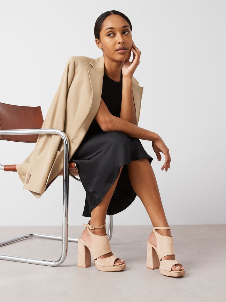 Neutral Signature Leather Platform Shoe Boots - Image 2 of 9