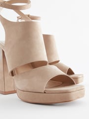 Neutral Signature Leather Platform Shoe Boots - Image 8 of 9