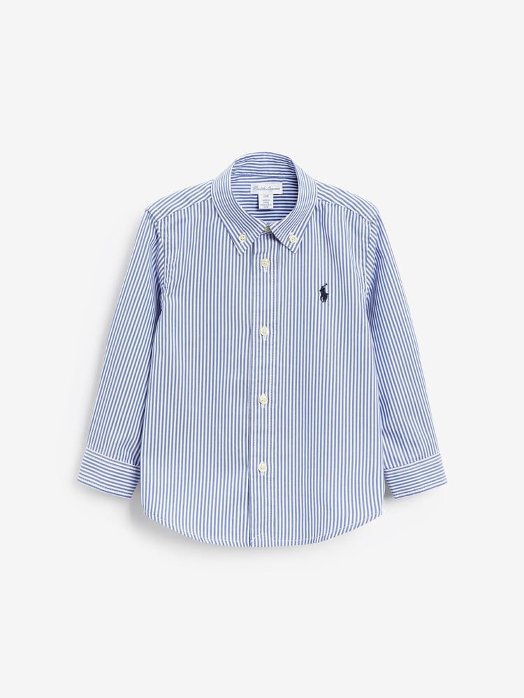 Polo Ralph Lauren Blue/White Baby Stripe Oxford Shirt - Image 1 of 3