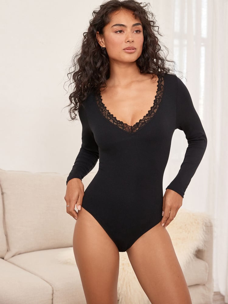 Black Next ThermoGen Lightweight Thermal Long Sleeve Bodysuit - Image 1 of 7