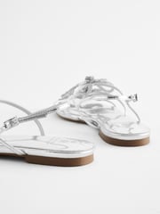 Silver Forever Comfort ® Bow Slingback Sandals - Image 3 of 5