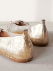 Gold Signature Leather Corsage Ballerinas - Image 5 of 6