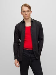 HUGO Black Slim Fit Formal 100% Cotton Long Sleeve Shirt - Image 1 of 8
