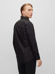 HUGO Black Slim Fit Formal 100% Cotton Long Sleeve Shirt - Image 2 of 8