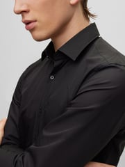 HUGO Black Slim Fit Formal 100% Cotton Long Sleeve Shirt - Image 5 of 8
