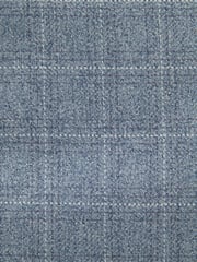 Light Blue Tailored Fit Check Suit Trousers - Image 11 of 11