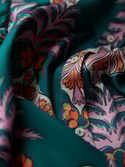 Another Sunday Long Sleeved Satin Oversized Shirt In Multi Print - Image 6 of 6