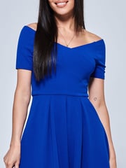 Jolie Moi Cobalt Blue Lenora Fit & Flare Midi Dress - Image 3 of 5
