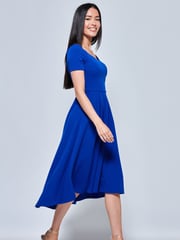 Jolie Moi Cobalt Blue Lenora Fit & Flare Midi Dress - Image 5 of 5
