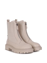 Linzi Cream Della Ankle Boots With Zip Detail - Image 4 of 5
