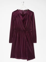 FatFace Purple Annie Velvet Dress - Image 6 of 6