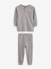 Neutral/Blue/Grey 3 Pack Relaxed Fit Pyjamas (9mths-8yrs) - Image 8 of 11