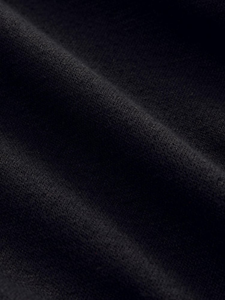 Black Soft Touch Cosy Zip Detail Jumper Dress - Image 6 of 6