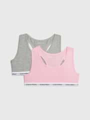Calvin Klein Pink Modern Cotton Girls Bralettes 2 Pack - Image 1 of 2
