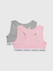 Calvin Klein Pink Modern Cotton Girls Bralettes 2 Pack - Image 2 of 2