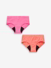 Pink/Orange Teen Light Flow Period Pants 2 Pack (7-16yrs) - Image 1 of 6
