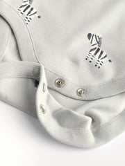 Monochrome Short Sleeve 100% Cotton Baby Bodysuits 5 Pack - Image 6 of 6