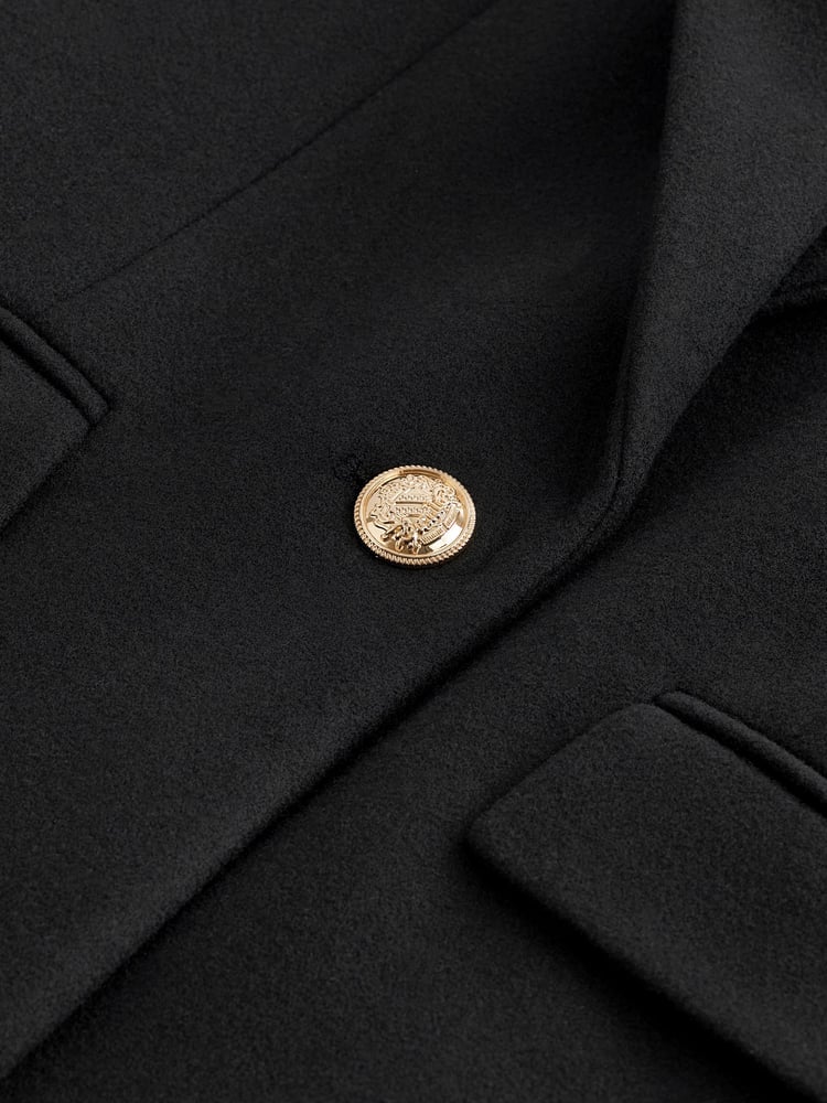 Black Revere Collar Coat - Image 7 of 7
