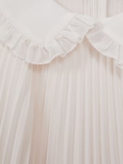 Reiss Ivory Nadia 4-9 yrs Pleated Collared Tiered Dress - Image 7 of 7