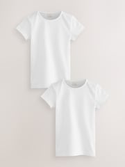 White 100% Cotton Gym School T-Shirts 2 Pack (3-16yrs) - Image 1 of 6