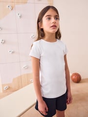 White 100% Cotton Gym School T-Shirts 2 Pack (3-16yrs) - Image 2 of 6
