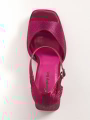 Simply Be Pink Regular/Wide Fit Diamanté Heel Platform Sandals - Image 3 of 3