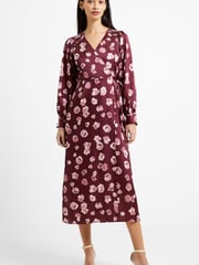 French Connection Satin Long Sleeve Dress - Image 3 of 4