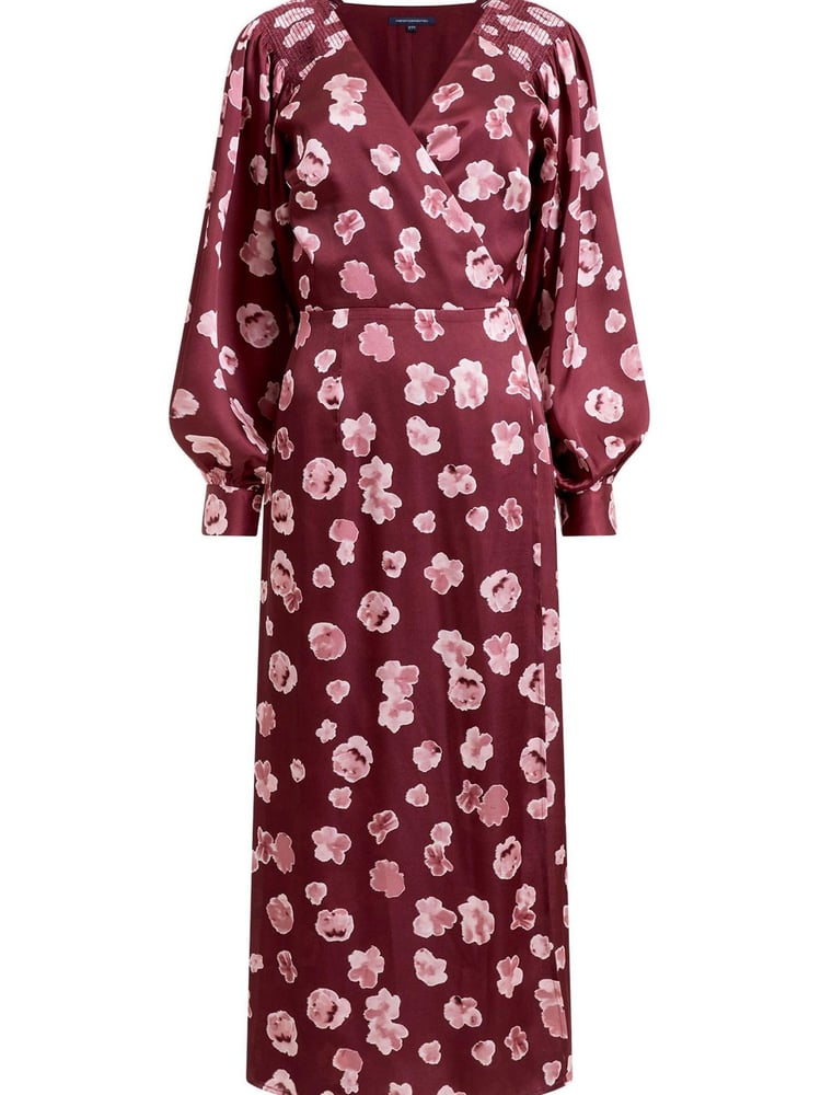 French Connection Satin Long Sleeve Dress - Image 4 of 4