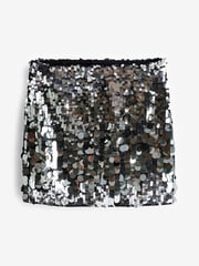 Silver Sequin Mini Skirt - Image 5 of 6