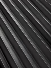 Black PU Pleated Midi Skirt - Image 6 of 6