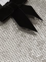Reiss Silver Leon Sequin Bow Dress - Image 5 of 5