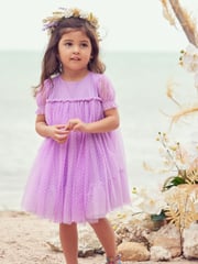 Lilac Purple Mesh Party Dress (3mths-7yrs) - Image 1 of 7