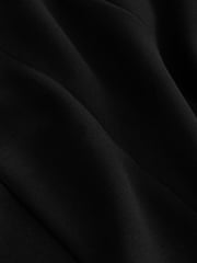 Black Sleeveless Wide Leg Crepe Jumpsuit - Image 6 of 6