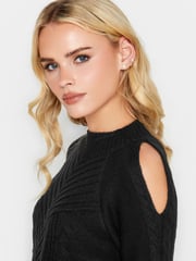 PixieGirl Petite Black Cold Shoulder Jumper - Image 5 of 5
