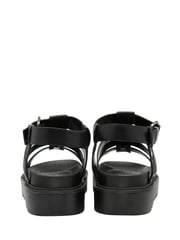 Ravel Black Fisherman Sandals On a Flatform Wedge Unit - Image 3 of 4