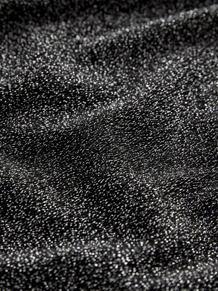Silver Sparkle Jacquard High Neck Top - Image 5 of 5 Silver Sparkle Jacquard High Neck Top - Image 5 of 5