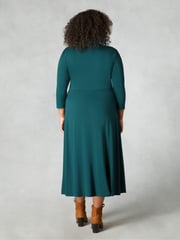 Live Unlimited Green Jersey Empire Seam Shirt Dress - Image 2 of 4