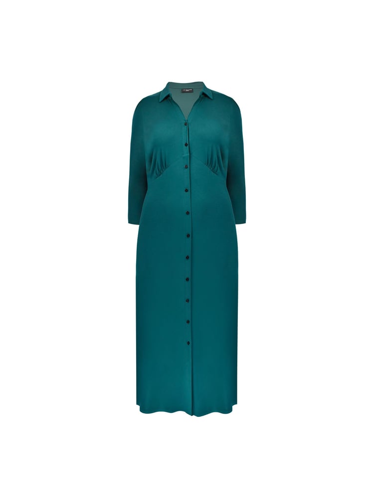 Live Unlimited Green Jersey Empire Seam Shirt Dress - Image 4 of 4