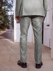 Green Tailored Fit Nova Fides Italian Wool Blend Suit: Trousers - Image 3 of 8