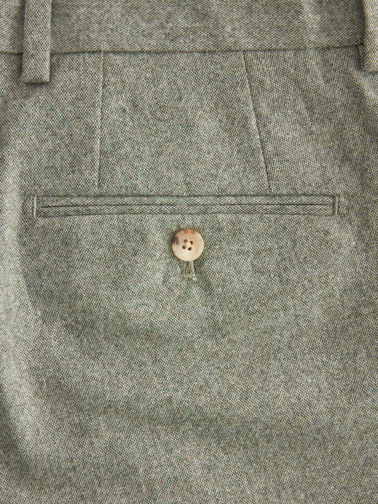 Green Tailored Fit Nova Fides Italian Wool Blend Suit: Trousers - Image 8 of 8