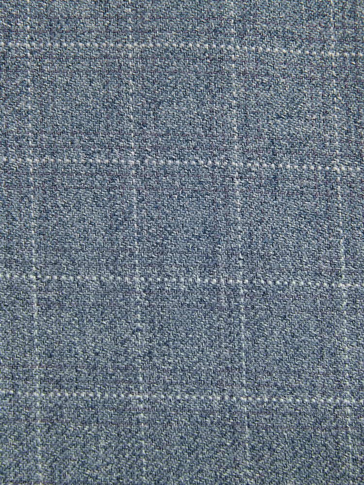 Light Blue Check Suit Waistcoat - Image 5 of 5