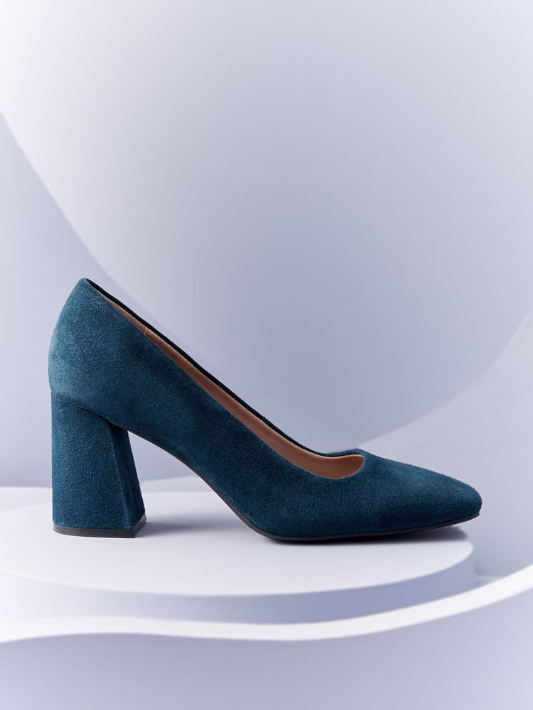 Navy Forever Comfort® With Motionflex Square Toe Block Heel Shoes - Image 2 of 6