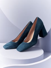 Navy Forever Comfort® With Motionflex Square Toe Block Heel Shoes - Image 3 of 6