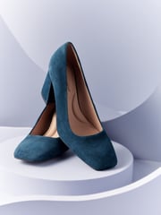 Navy Forever Comfort® With Motionflex Square Toe Block Heel Shoes - Image 4 of 6